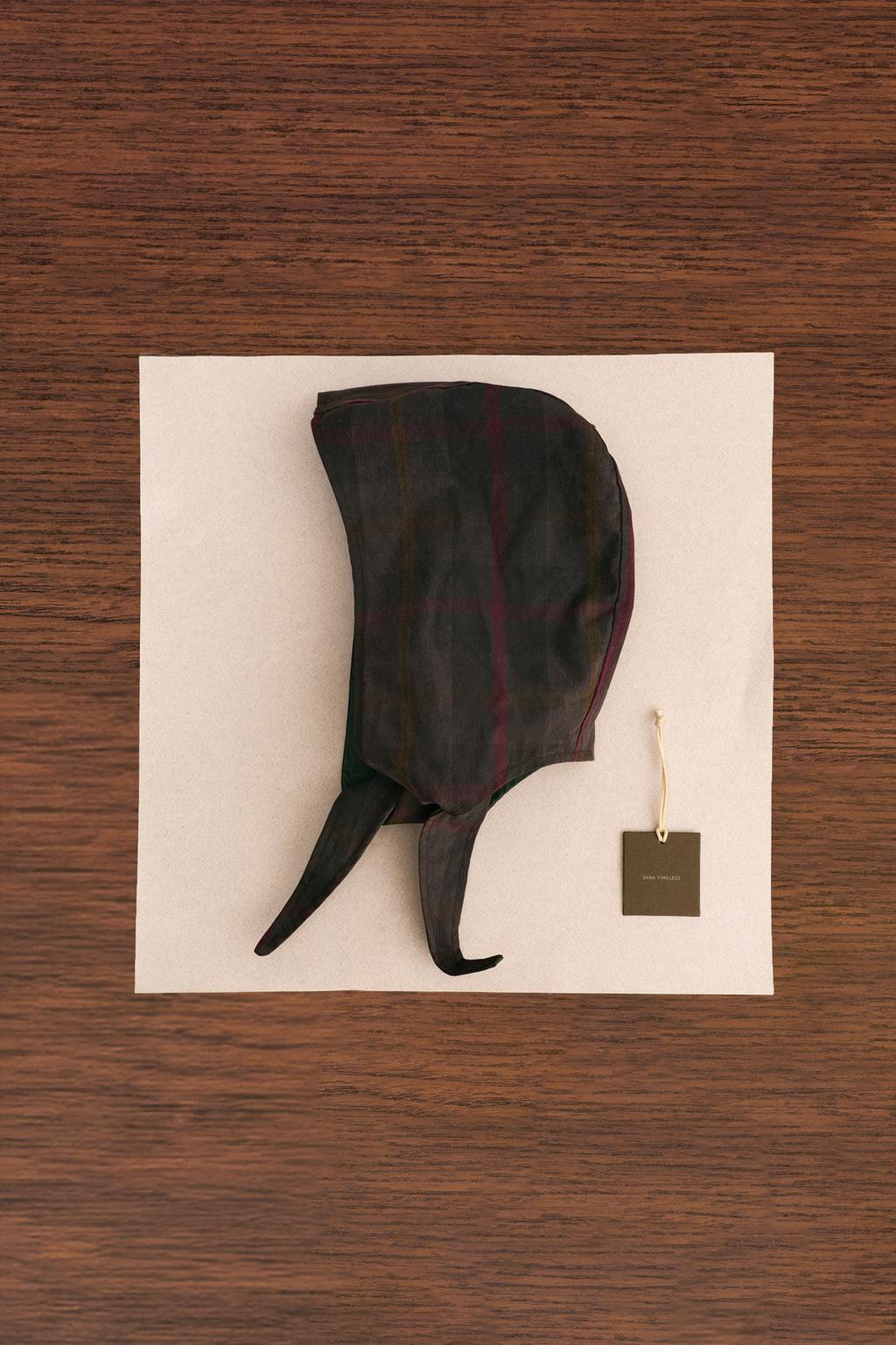 Плащ zara timeless с клетчатым капюшоном