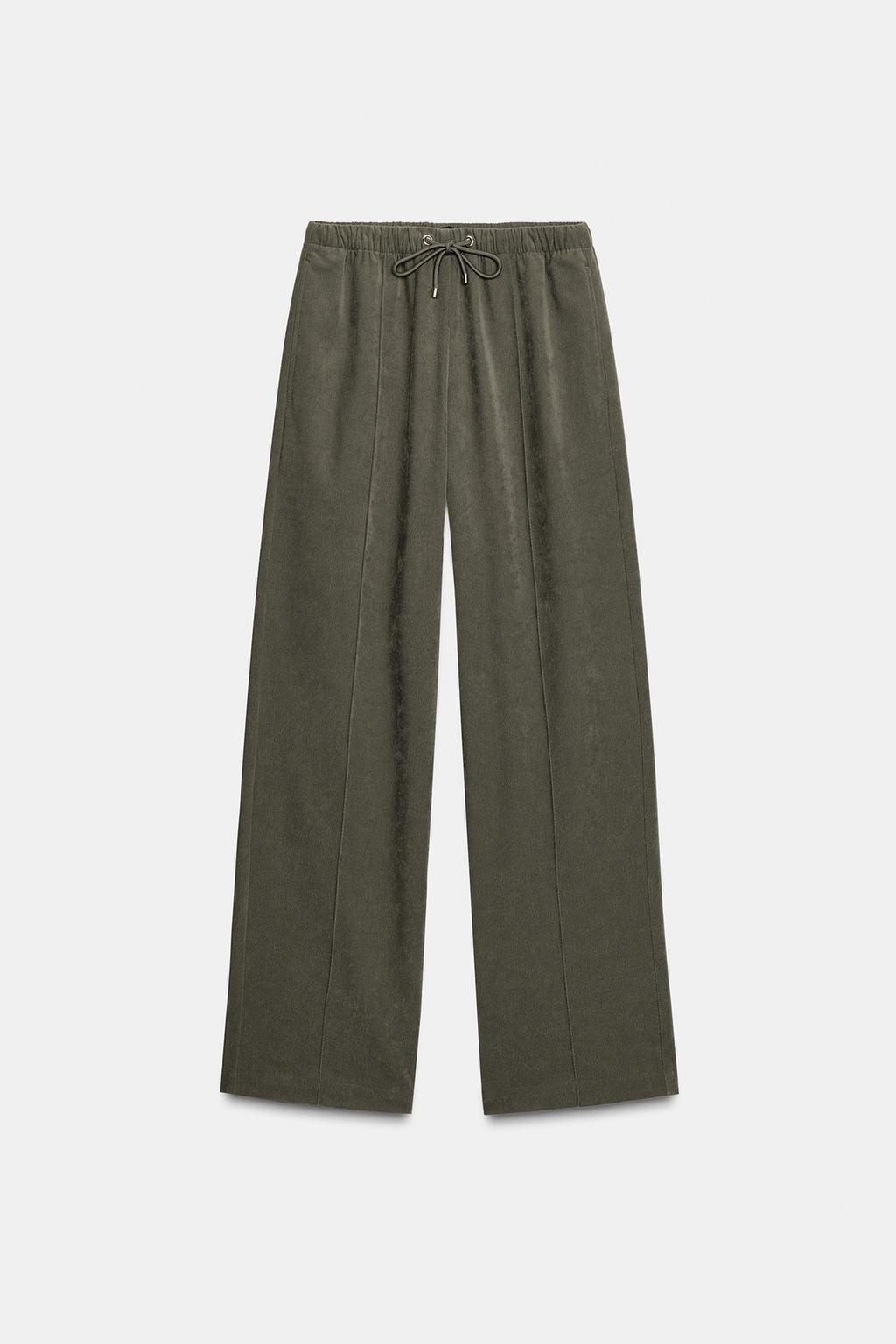 ШИРОКИЕ БРЮКИ С ЭЛАСТИЧНЫМ ПОЯСОМ