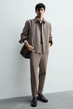 Брюки-джоггеры комфортной посадки NON IRON- Заказать в России