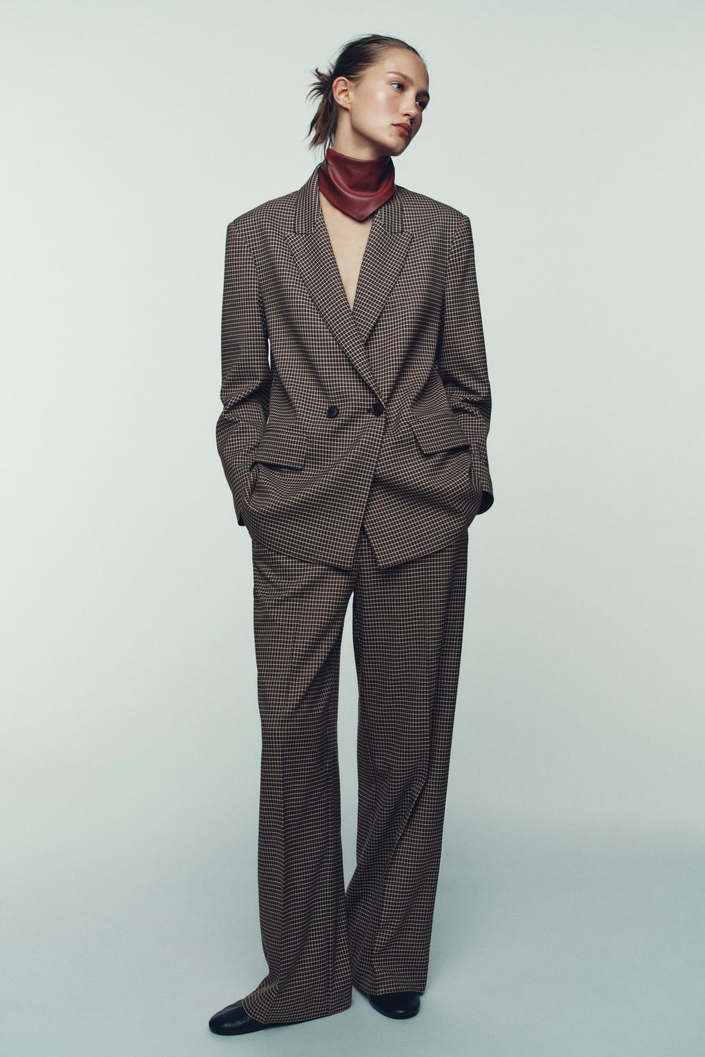 ДВУБОРТНЫЙ БЛЕЙЗЕР ОВЕРСАЙЗ В КЛЕТКУ