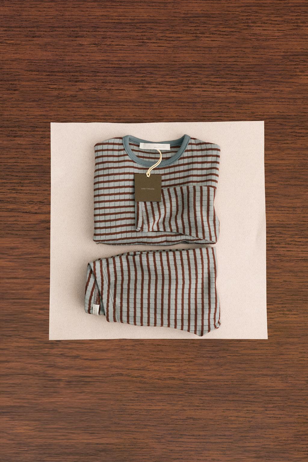 ZARA TIMELESS - ПИЖАМА В РУБЧИК В ПОЛОСКУ