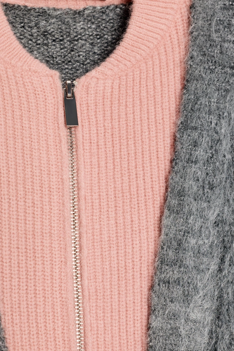 Кардиган из вязаного полотна в клетку