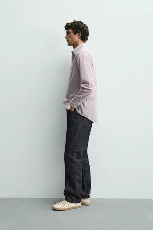 Рубашка в клетку с карманом- Заказать в России