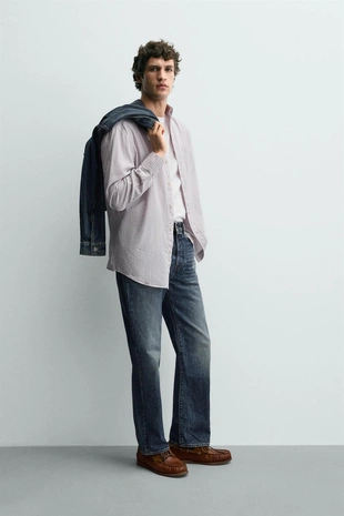 Рубашка в клетку с карманом- Заказать в России