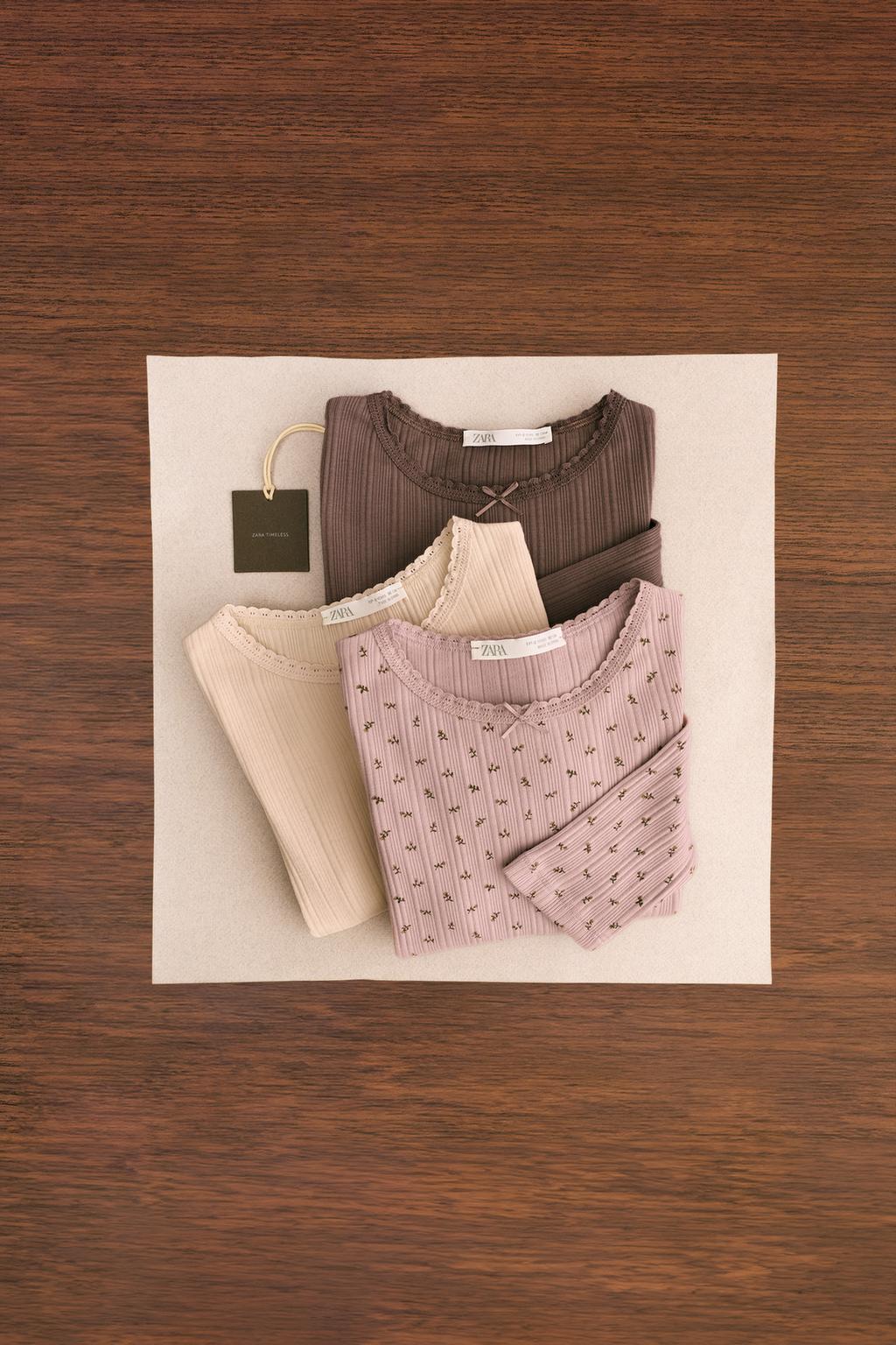 ZARA TIMELESS - НАБОР ИЗ ТРЕХ ФУТБОЛОК В РУБЧИК