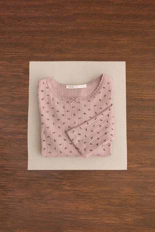 ZARA TIMELESS - набор из трех футболок в рубчик- Заказать в России