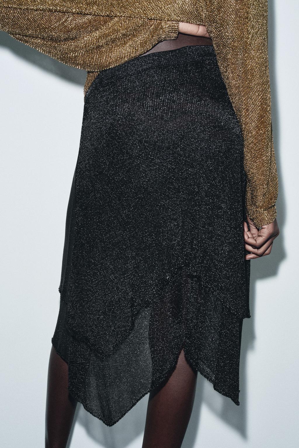 МЕТАЛЛИЗИРОВАННАЯ ТРИКОТАЖНАЯ ЮБКА