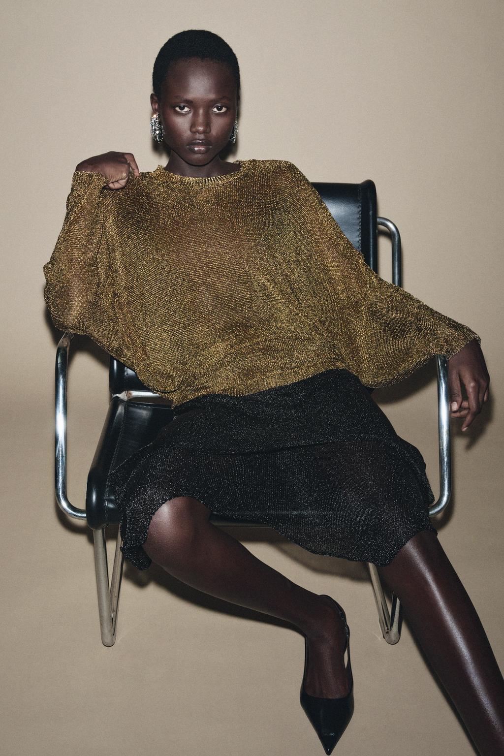 МЕТАЛЛИЗИРОВАННАЯ ТРИКОТАЖНАЯ ЮБКА