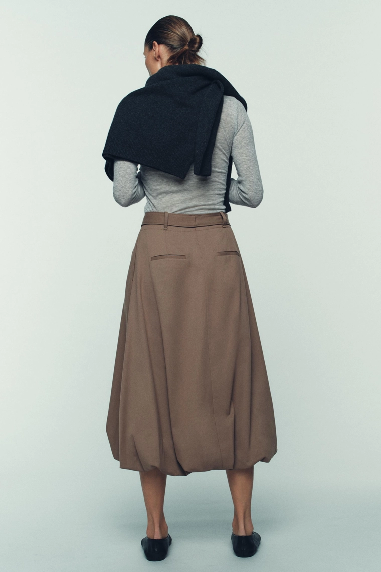 Миди-юбка с поясом-резинкой