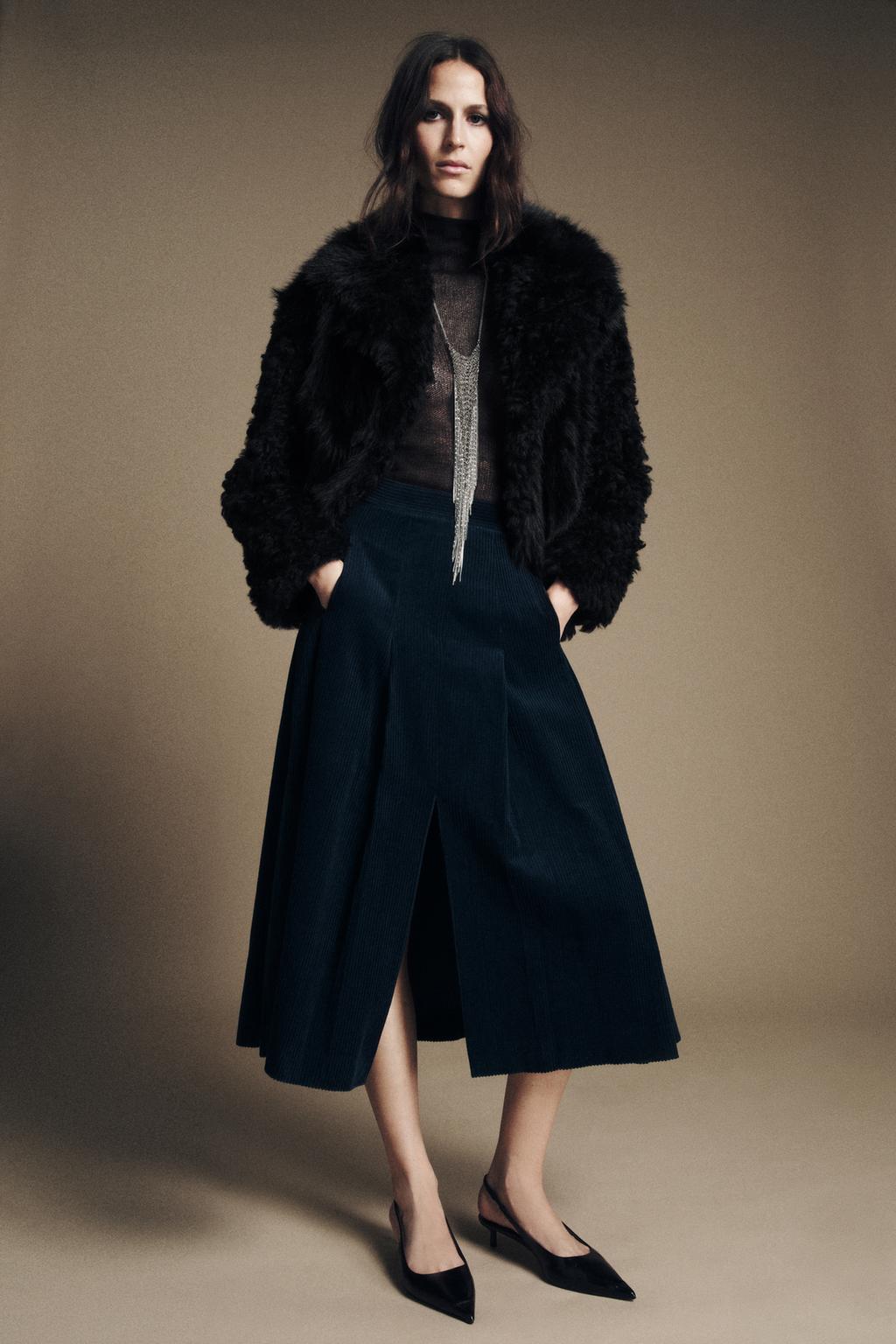 ЮБКА МИДИ ИЗ ВЕЛЬВЕТА — ZW COLLECTION