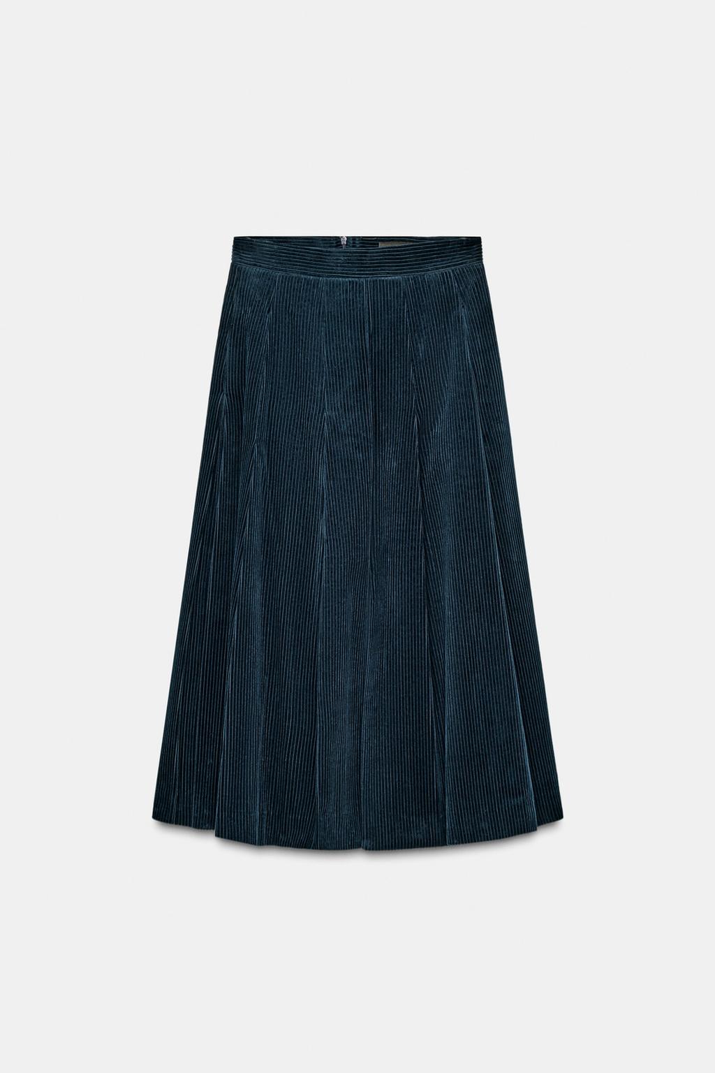 ЮБКА МИДИ ИЗ ВЕЛЬВЕТА — ZW COLLECTION