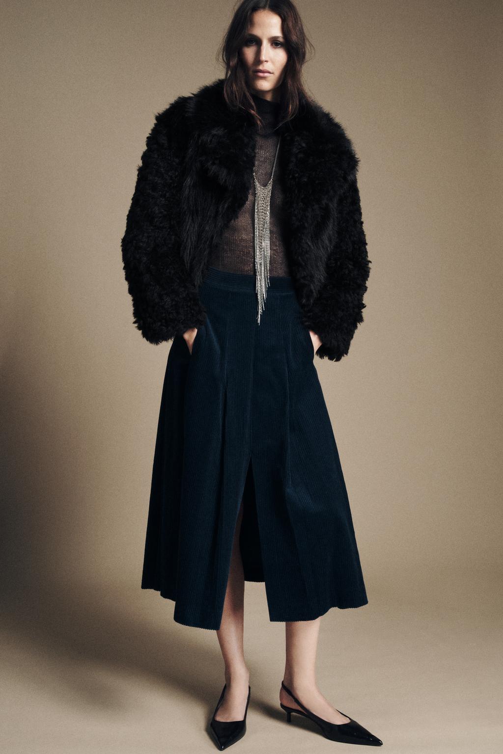 ЮБКА МИДИ ИЗ ВЕЛЬВЕТА — ZW COLLECTION