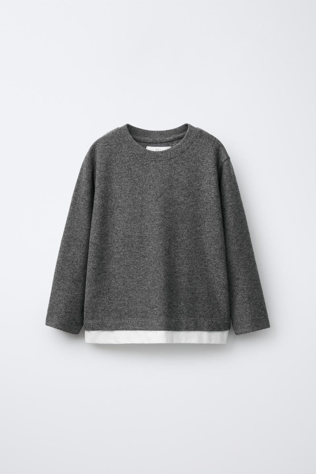 СВИТЕР С МЯГКИМ КОНТРАСТНЫМ НИЗОМ