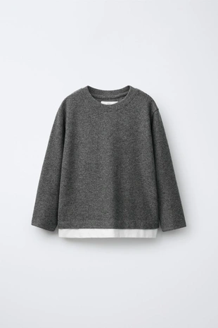 Свитер с мягким контрастным низом- Заказать в России