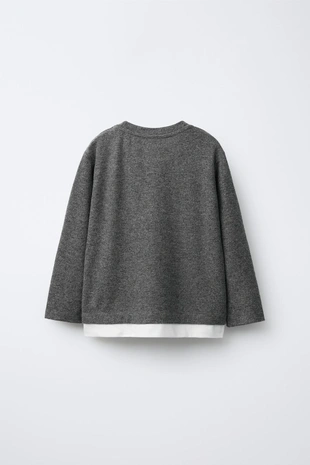 Свитер с мягким контрастным низом- Заказать в России