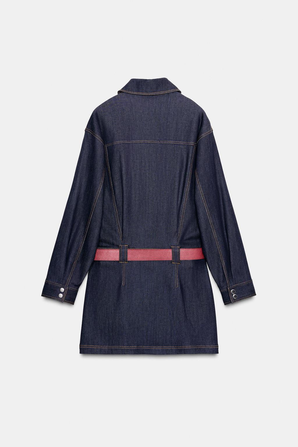 КОРОТКОЕ ДЖИНСОВОЕ ПЛАТЬЕ Z1975 С РЕМНЕМ