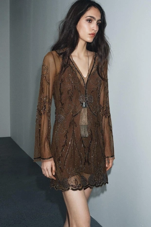 Вышитое платье ZW COLLECTION LIMITED EDITION- Заказать в России