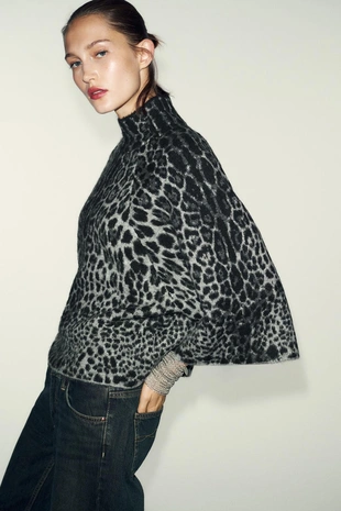 Grey | 3991/120/802 - Zara Свитер с широкими рукавами