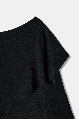 Black | 3920/971/800 - Zara Вязаный джерси-кейп