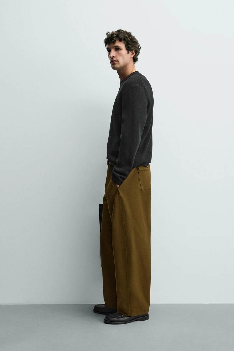 Текстурированный вязаный свитер из шерсти