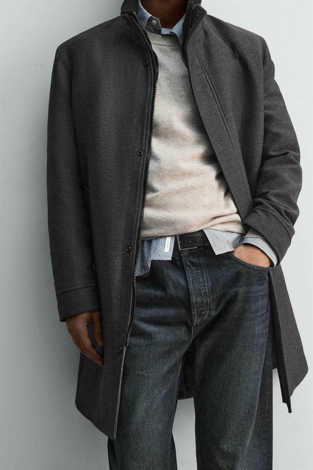 ПАЛЬТО СО СЪЕМНЫМ ВОРОТНИКОМ