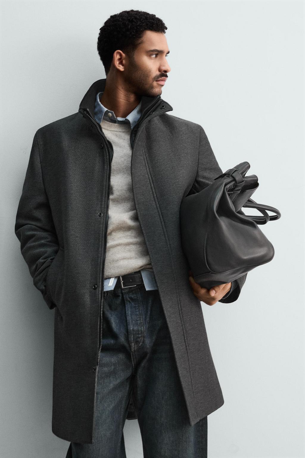 ПАЛЬТО СО СЪЕМНЫМ ВОРОТНИКОМ