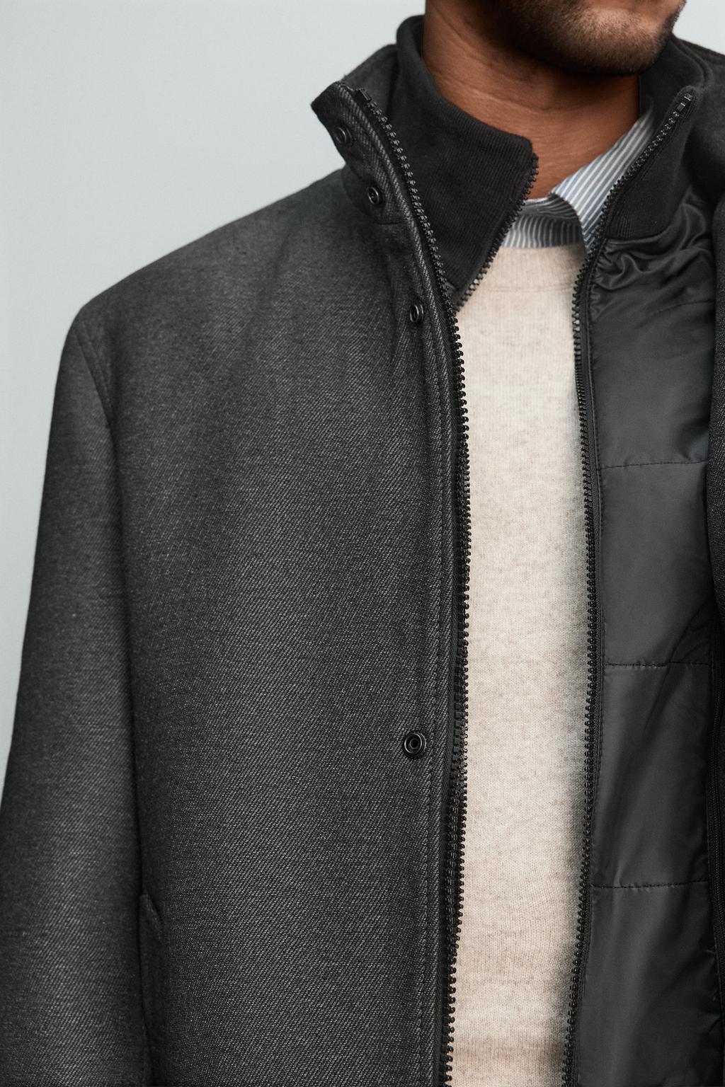 ПАЛЬТО СО СЪЕМНЫМ ВОРОТНИКОМ