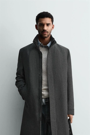 Пальто со съемным воротником- Заказать в России