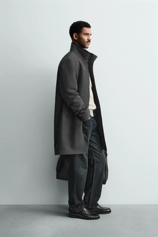 Пальто со съемным воротником- Заказать в России