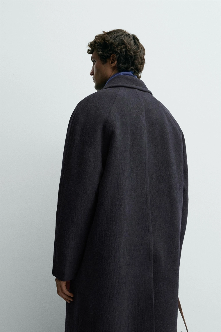 Пальто из шерстяной смеси с фактурой