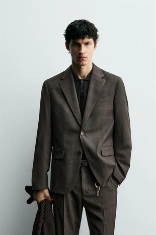 Блейзер костюмный в клетку- Заказать в России