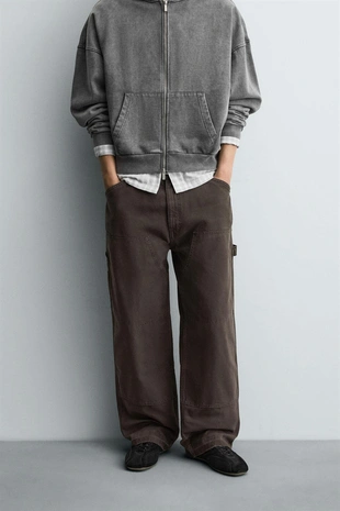 Брюки RELAXED FIT карго с карманом- Заказать в России