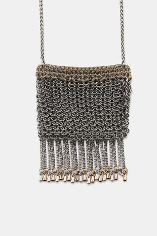 Silver | 4736/352/808 - Zara Мини-сумка комбинированная