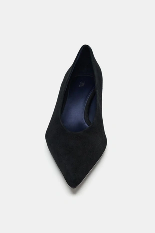 Туфли из замши на среднем каблуке- Заказать в России