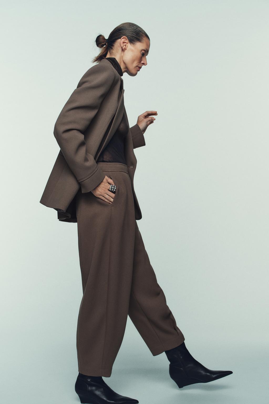 БРЮКИ CARROT FIT С МОЛНИЕЙ