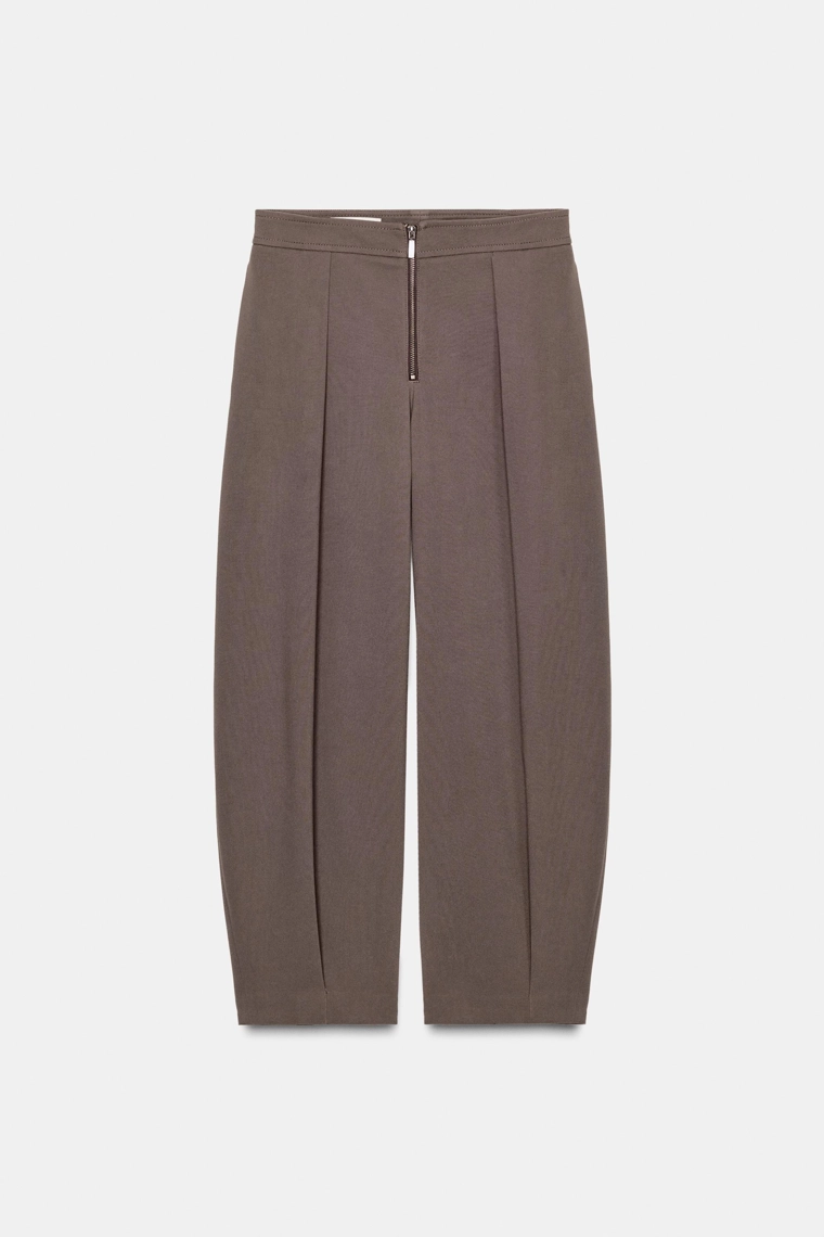 Брюки-морковки с молнией