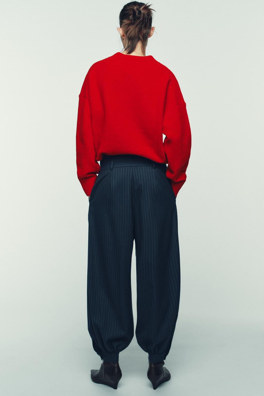 БРЮКИ-БАГГИ В ТОНКУЮ ПОЛОСКУ