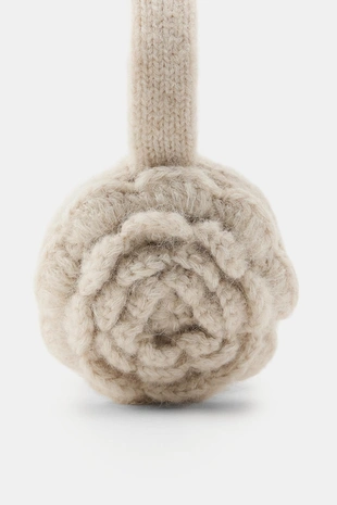 Наушники из кружева кроше с цветочным узором- Заказать в России