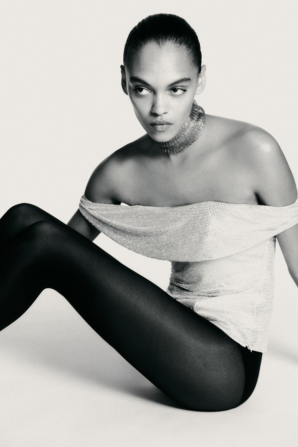 ТОП ИЗ СЕТКИ СО СТРАЗАМИ И ДРАПИРОВКОЙ