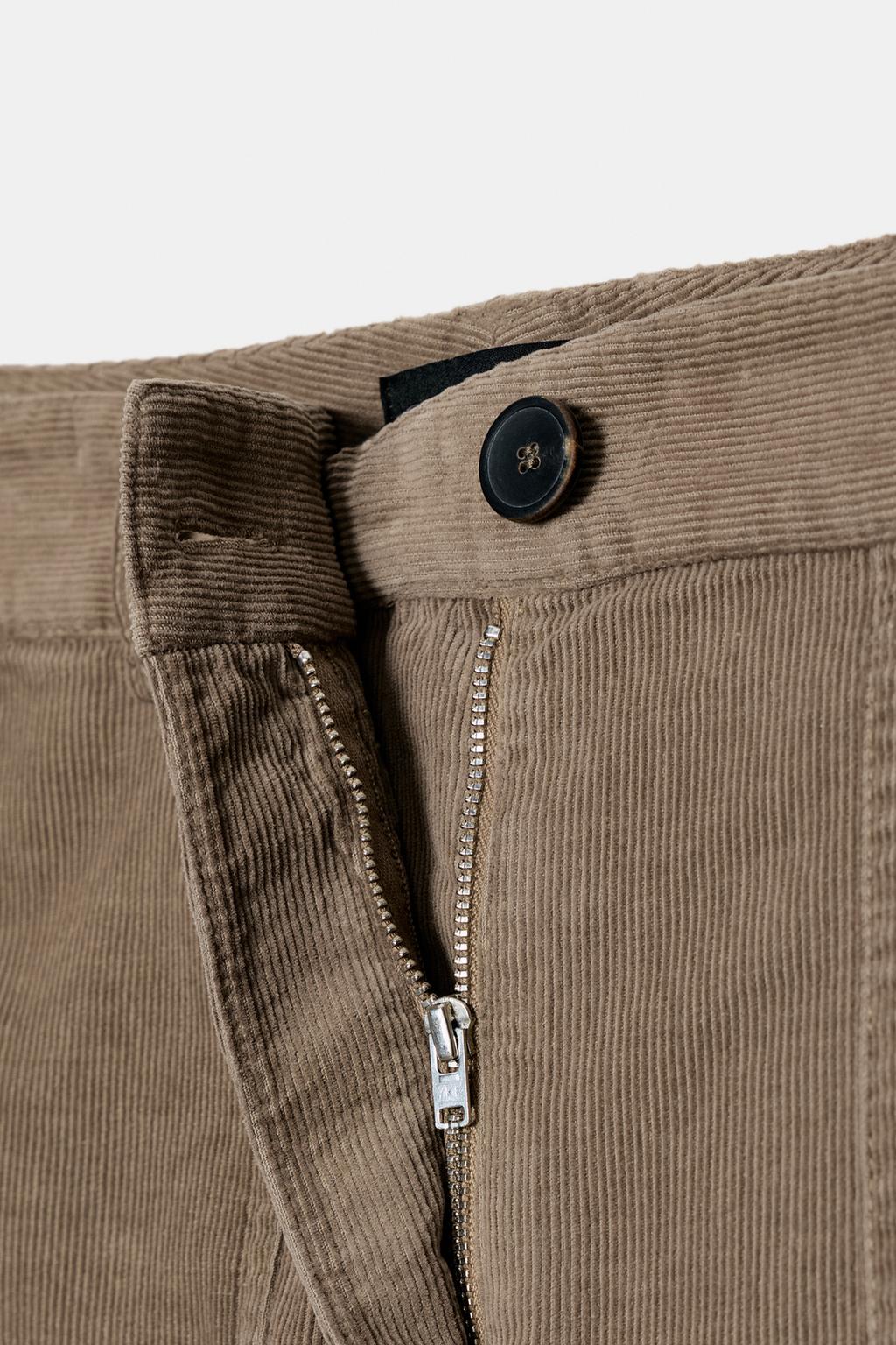 ВЕЛЬВЕТОВЫЕ БРЮКИ ПРЯМОГО КРОЯ С КАРМАНАМИ — ZW COLLECTION