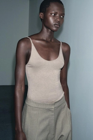 Купить Zara Майка на бретелях