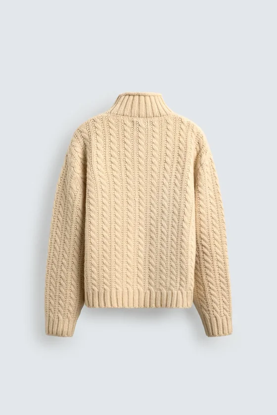 ШЕРСТЯНОЙ СВИТЕР С УЗОРОМ «КОСЫ» Zara «Aaron Levine»