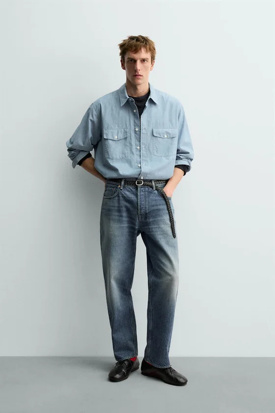 ДЖИНСЫ  прямого кроя Zara «Aaron Levine»