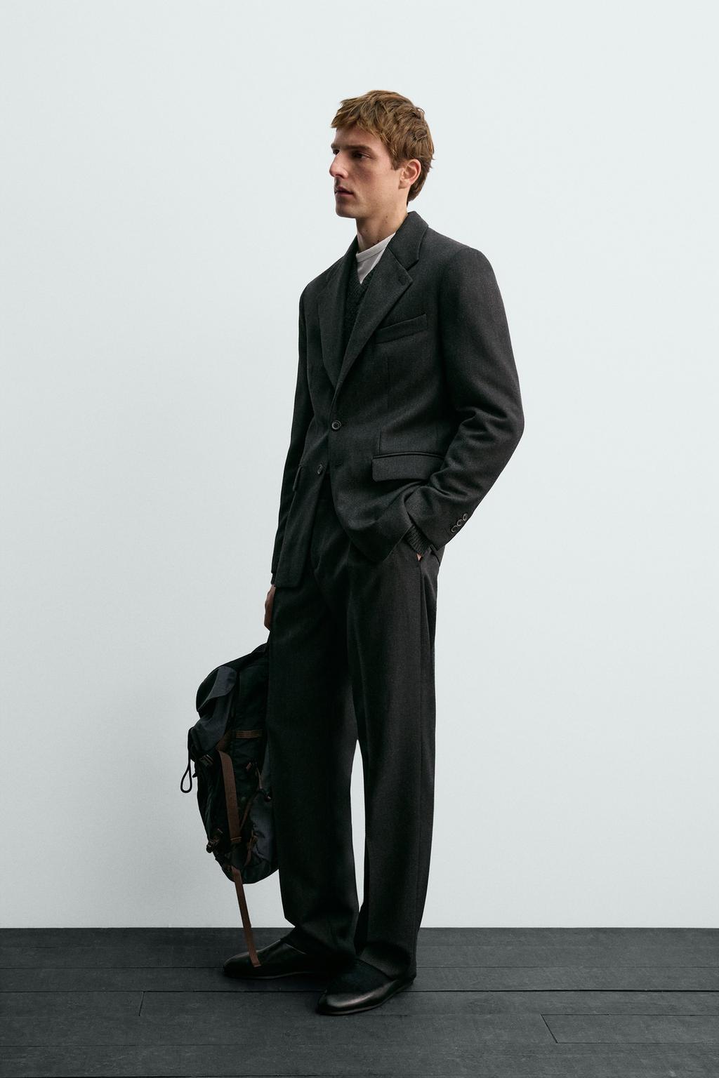 КОСТЮМНЫЙ БЛЕЙЗЕР ИЗ 100% ШЕРСТИ, ТВИЛ — AARON LEVINE X ZARA