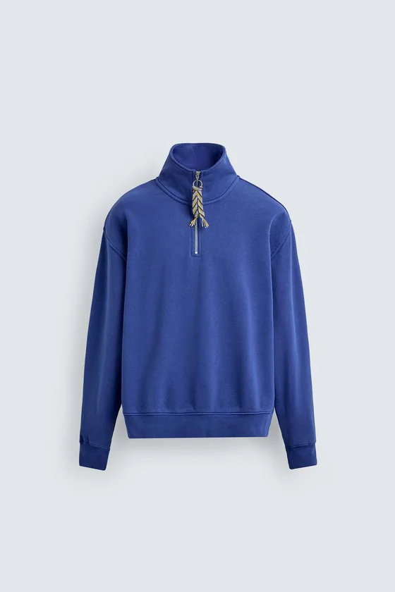 ТОЛСТОВКА С ВОРОТНИКОМ НА МОЛНИИ И ЛЕНТОЙ Zara «Aaron Levine»