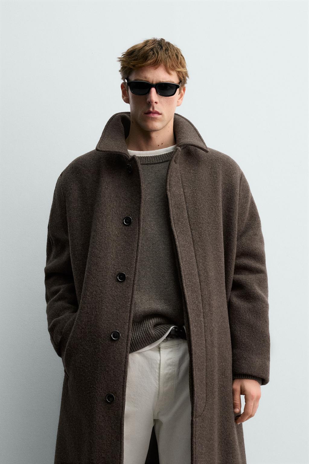 ДВУБОРТНОЕ ПАЛЬТО ИЗ СМЕСОВОЙ ШЕРСТИ MANTECO® AARON LEVINE X ZARA