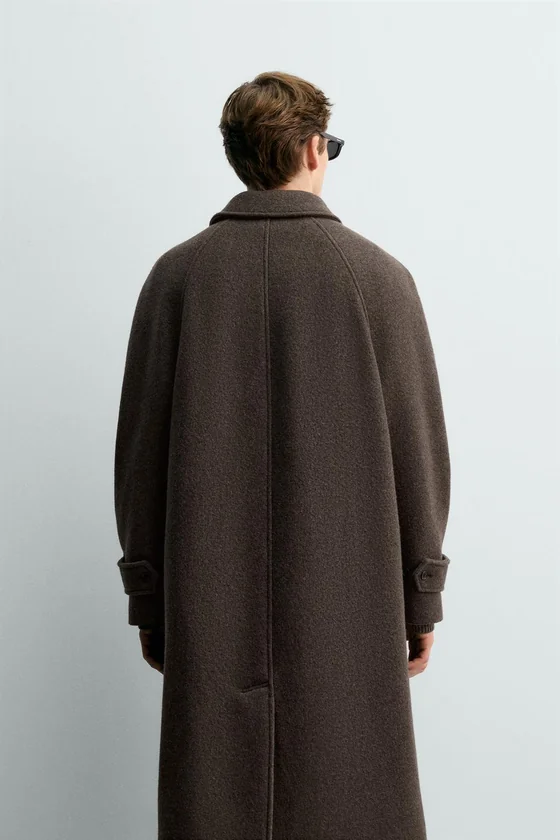 ДВУБОРТНОЕ ПАЛЬТО ИЗ СМЕСОВОЙ ШЕРСТИ MANTECO® Zara «Aaron Levine»