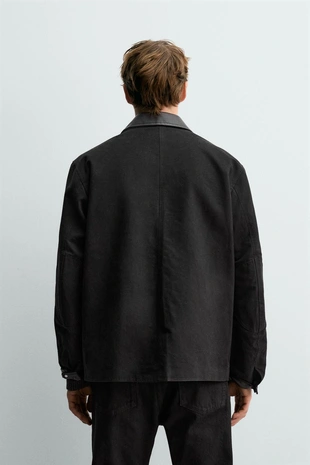 Куртка из комбинированной кожи AARON LEVINE X ZARA- Заказать в России