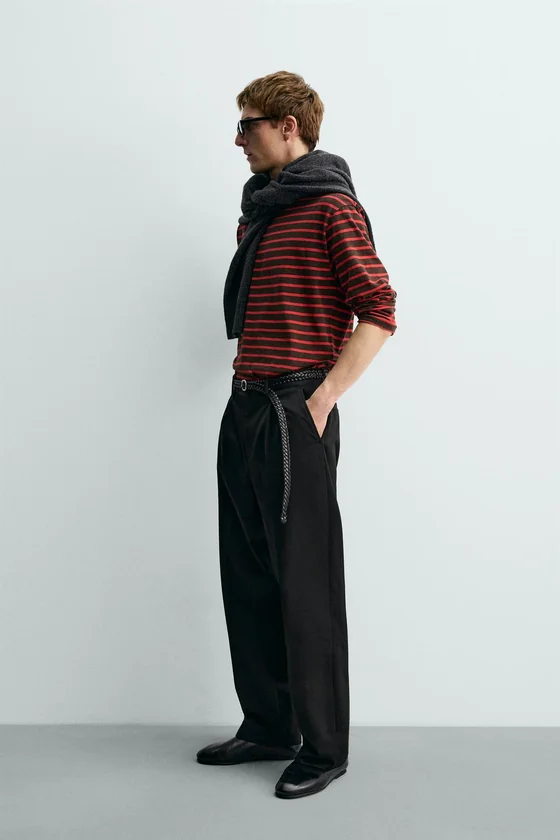 ЖАККАРДОВАЯ ФУТБОЛКА В ПОЛОСКУ Zara «Aaron Levine»