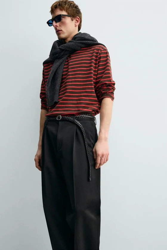 ЖАККАРДОВАЯ ФУТБОЛКА В ПОЛОСКУ Zara «Aaron Levine»